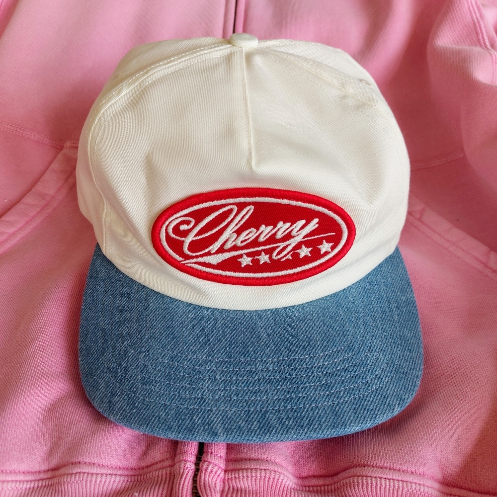 Five Star 5 Panel Hat (White/Denim)